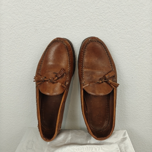 Allen Edmonds Kingsfield Loafers Slip-on Brown Leather Tassel Moc Toe Men's 10 - Picture 9 of 12